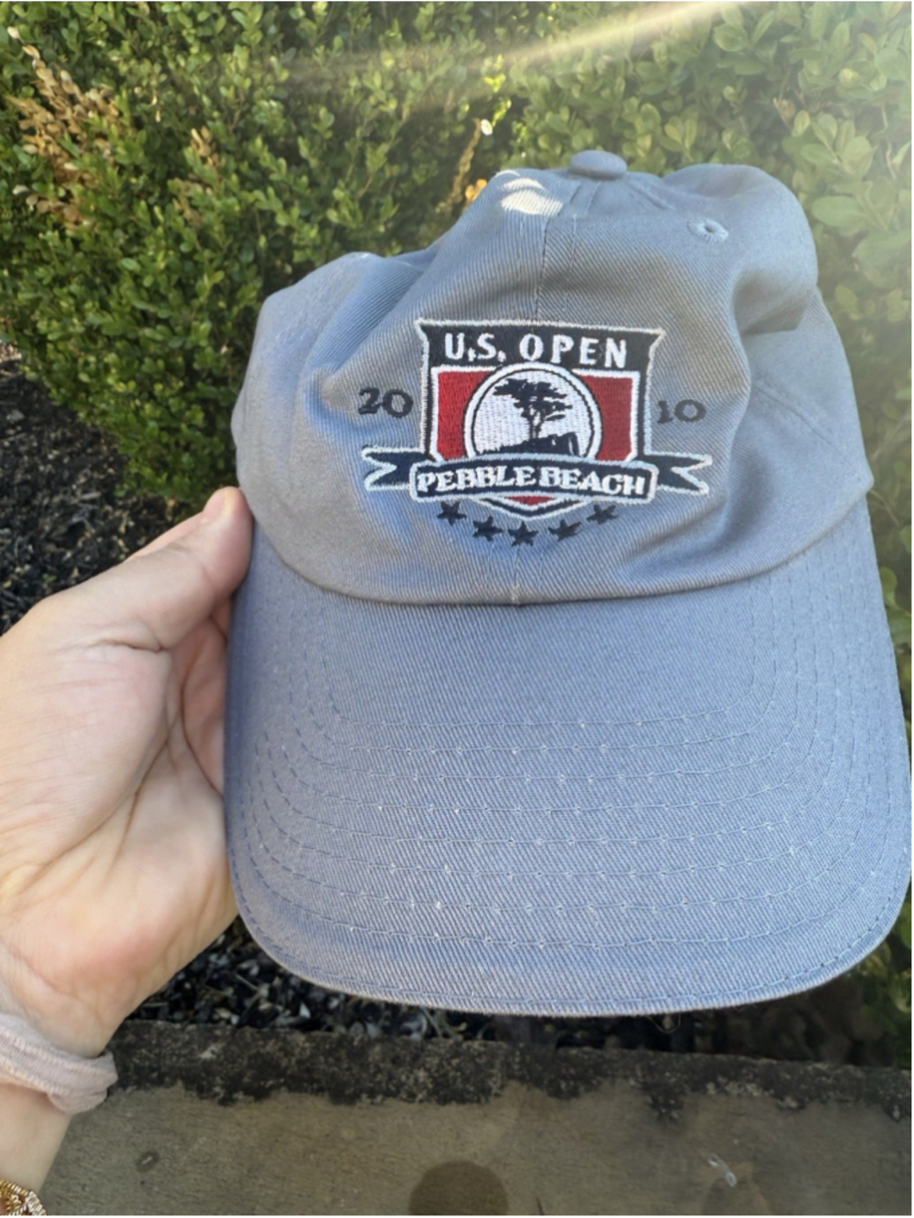 VINTAGE 2010 Pebble Beach US Open Hat USGA Member Gray Cap Strap Back One Size